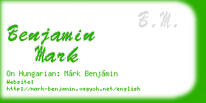 benjamin mark business card