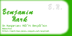 benjamin mark business card